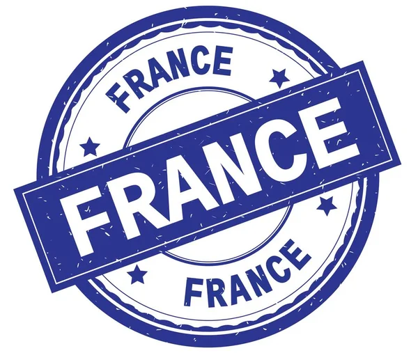 FRANCE, texte écrit sur timbre caoutchouc rond bleu . — Photo