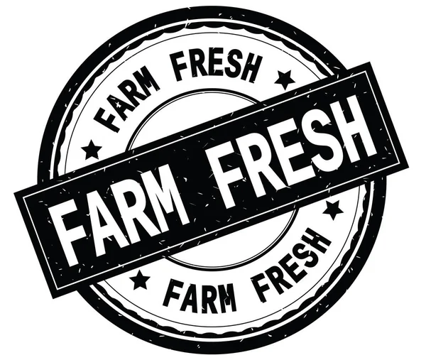 Çiftlik taze yazılı metni siyah yuvarlak pencere boyutu.