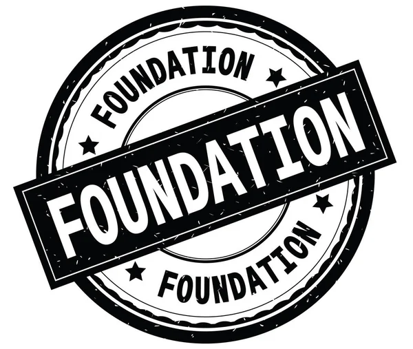 Yazılı metin siyah yuvarlak lastik damgası Vakfı.