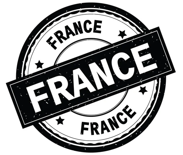 Fransa yazılı metin siyah yuvarlak lastik damgası.