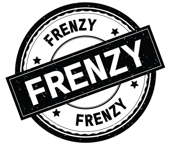 Yazılı metin siyah yuvarlak lastik damgası frenzy.