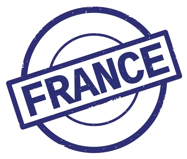 Franciaország szöveg, a bélyeg kék egyszerű kör. — Stock Fotó