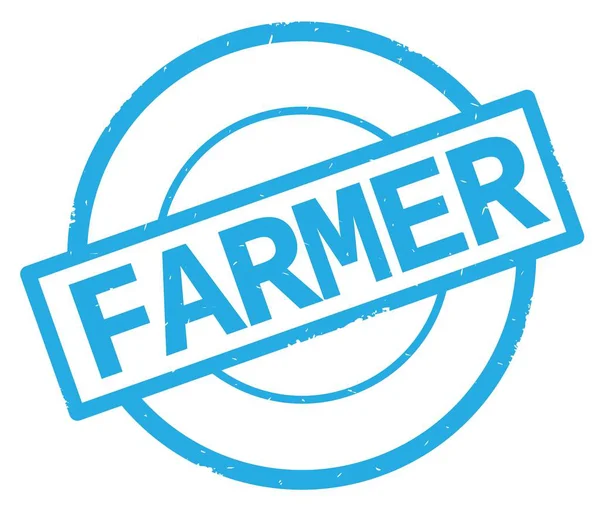 Çiftçi metin, camgöbeği basit daire damga yazılmış.