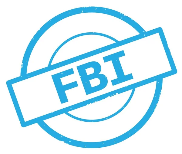 Texto do FBI, escrito em ciano simples carimbo de círculo . — Fotografia de Stock