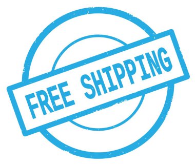 Ücretsiz metin kargo, camgöbeği basit daire damgası yazılı.