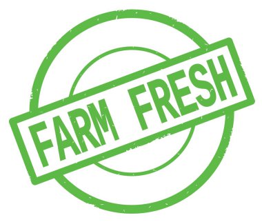 Yeşil Daire basit damgası yazılmış çiftlik taze metni.