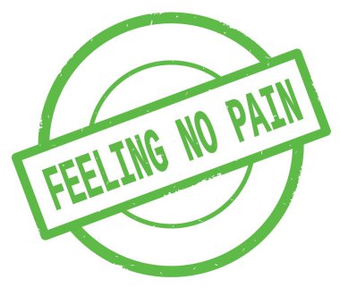 Yeşil Daire basit damgası yazılmış duygu No Pain metni.