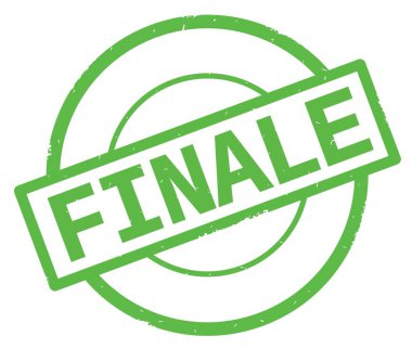 Yeşil Daire basit damgası yazılı final metin.