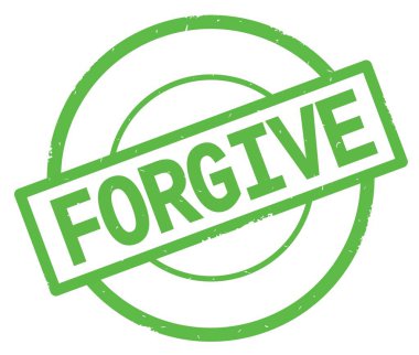 Yeşil Daire basit damgası yazılmış metni, affet.