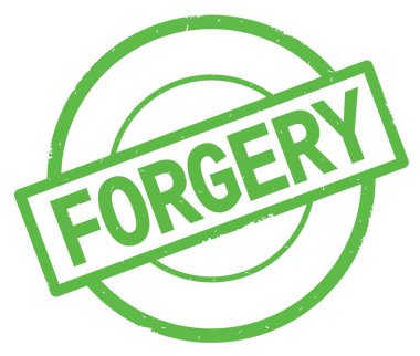 Sahte metin, yeşil daire basit damga yazılmış.