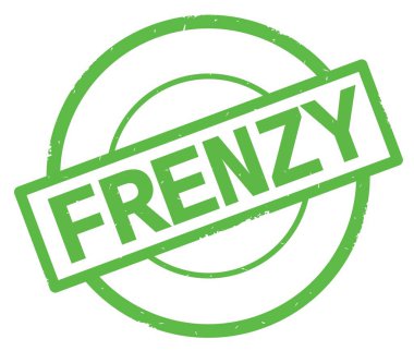 Çılgınlık metin, yeşil daire basit damga yazılmış.