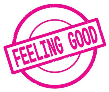 Duygu iyi bir metin pembe daire basit damga üzerinde yazılı,.