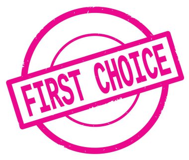 Pembe daire basit damgası yazılmış ilk seçim metni.