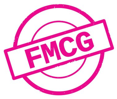 Fmcg metin, pembe daire basit damga yazılmış.