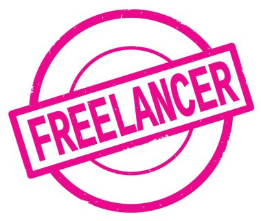 Serbest meslek metin, pembe daire basit damga yazılmış.