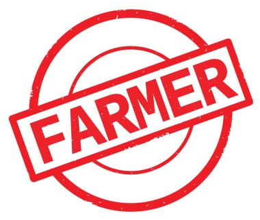 Çiftçi metin, kırmızı daire basit damga yazılmış.