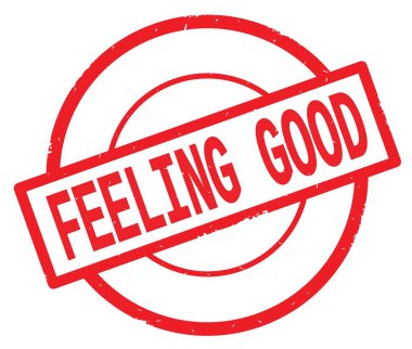 Duygu iyi bir metin kırmızı daire basit damga üzerinde yazılı,.