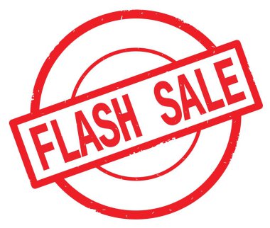 Kırmızı daire basit damgası yazılı satış metin, flash.