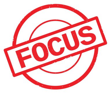 Odağı metin, kırmızı daire basit damga yazılmış.