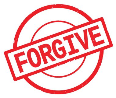 Kırmızı daire basit damgası yazılmış metni, affet.