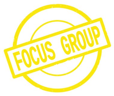 Odak grup metin, sarı daire basit damga yazılmış.