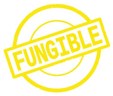 Sarı daire basit damgası yazılmış karşılanabilir metni.