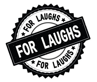 Damga, zig zag kenarlıklı gülüyor siyah metin için yuvarlak.