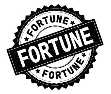 Servet siyah metin damgası, zig zag kenarlıklı yuvarlak.