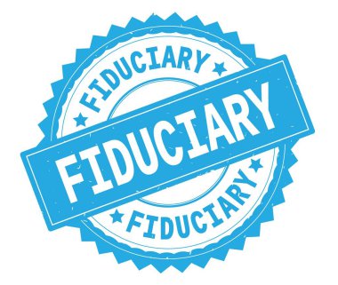 Mütevelli mavi metin damgası, zig zag kenarlıklı yuvarlak.