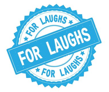 Damga, zig zag kenarlıklı gülüyor mavi metin için yuvarlak.