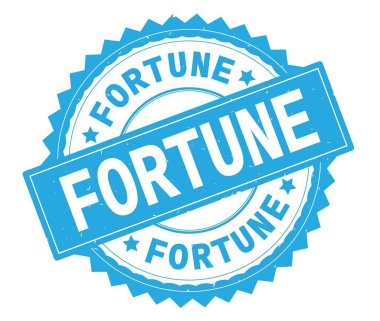 Servet mavi metin damgası, zig zag kenarlıklı yuvarlak.