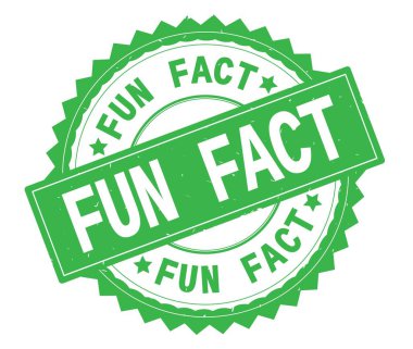 Eğlenceli aslında yeşil metin damgası, zig zag kenarlıklı yuvarlak.