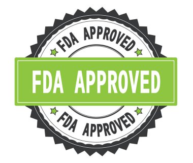 FDA onaylı metin gri ve yeşil pul yuvarlak, bo ile zig zag
