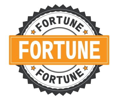 Servet metin gri ve turuncu yuvarlak damga, zig zag kenarlıklı