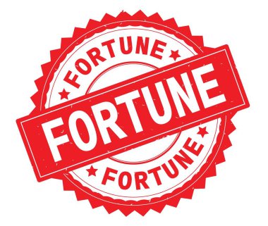 Servet kırmızı metin damgası, zig zag kenarlıklı yuvarlak.