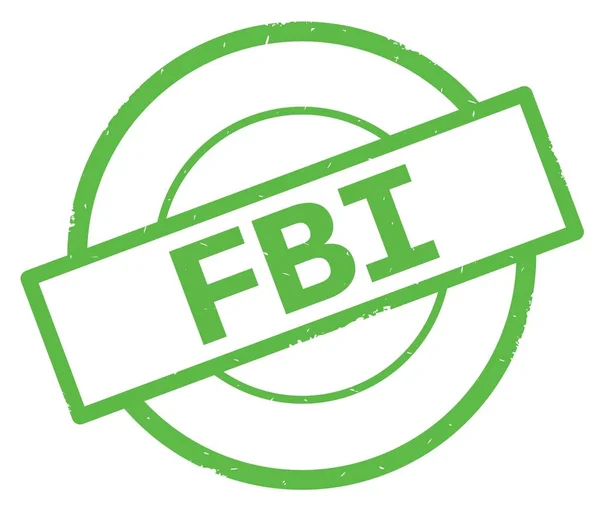 Texto del FBI, escrito en verde simple sello de círculo . —  Fotos de Stock