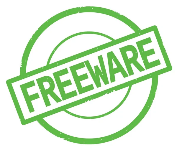 Texto de FREEWARE, escrito en verde simple sello de círculo . — Foto de Stock