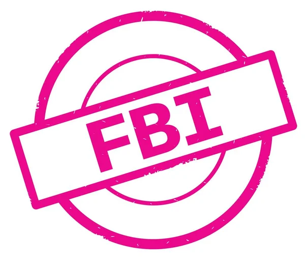 FBI text, written on pink simple circle stamp. — Stock Photo, Image