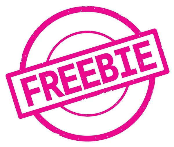 Freebie szöveg, a bélyeg rózsaszín egyszerű kör. — Stock Fotó
