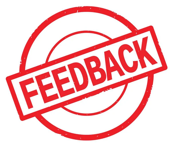 Kırmızı daire basit damgası yazılmış geri bildirim metni.