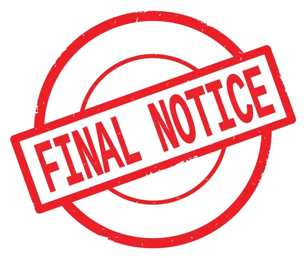 Kırmızı daire basit damgası yazılmış son duyuru metni.