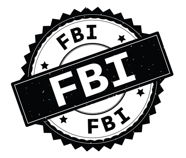 FBI černý text kulaté razítko s cik cak hranice. — Stock fotografie