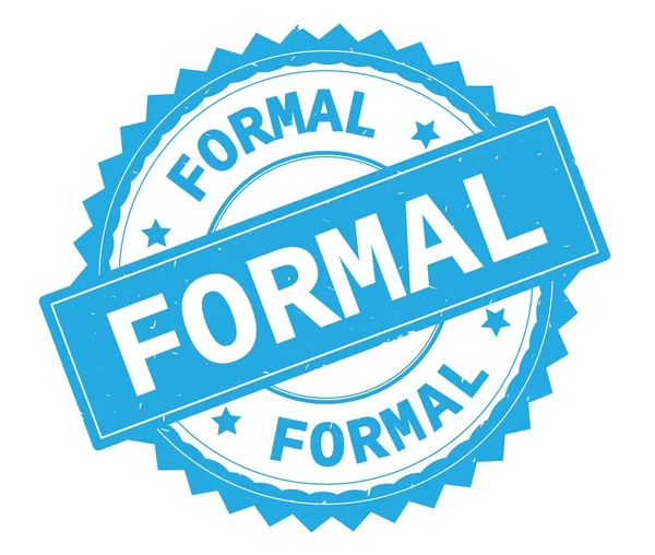 Resmi mavi metin damgası, zig zag kenarlıklı yuvarlak.