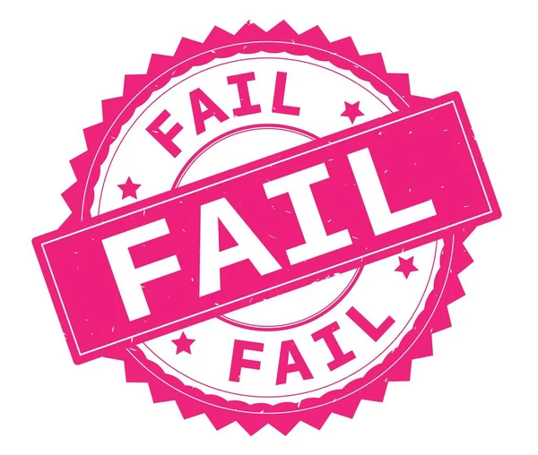 FAIL pink text round stamp, with zig zag border. — Stock Photo, Image