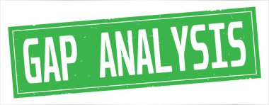 Gap analizi metni, tam yeşil dikdörtgen damgası.