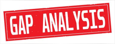 Gap analizi metni, tam kırmızı dikdörtgen damgası.