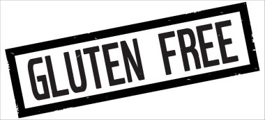 Siyah dikdörtgen kenarlık damga üzerinde gluten ücretsiz metin.