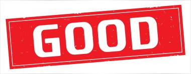 Tam kırmızı dikdörtgen damga üzerinde iyi metin.