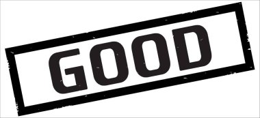 Siyah dikdörtgen kenarlık damga üzerinde iyi metin.