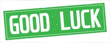 İyi şanslar metni, tam yeşil dikdörtgen damgası.